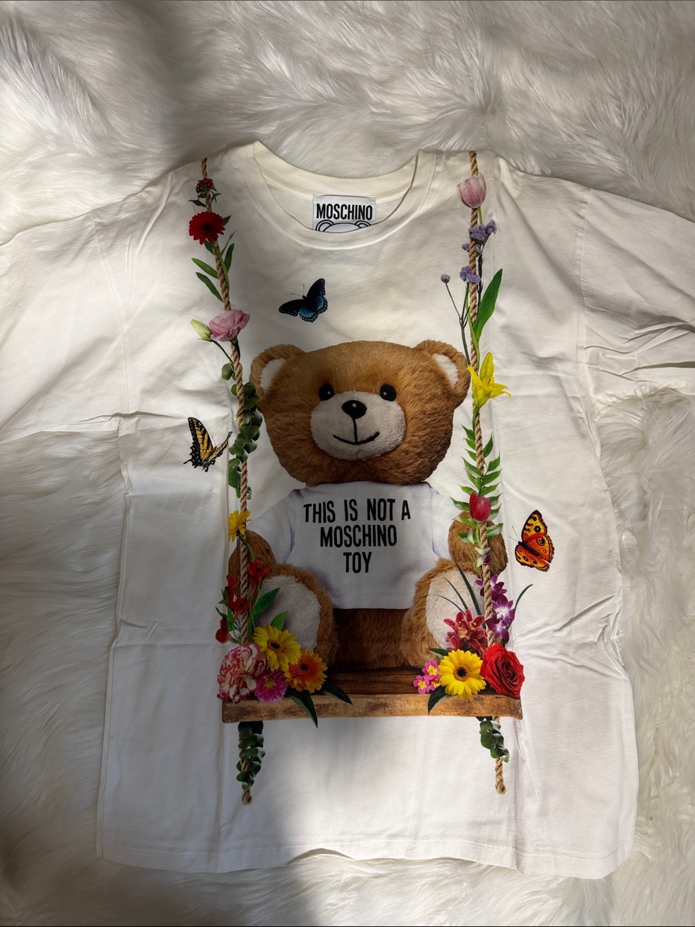 Authentic Moschino Couture Teddy Bear T-Shirt This Is Not A Moschino Toy